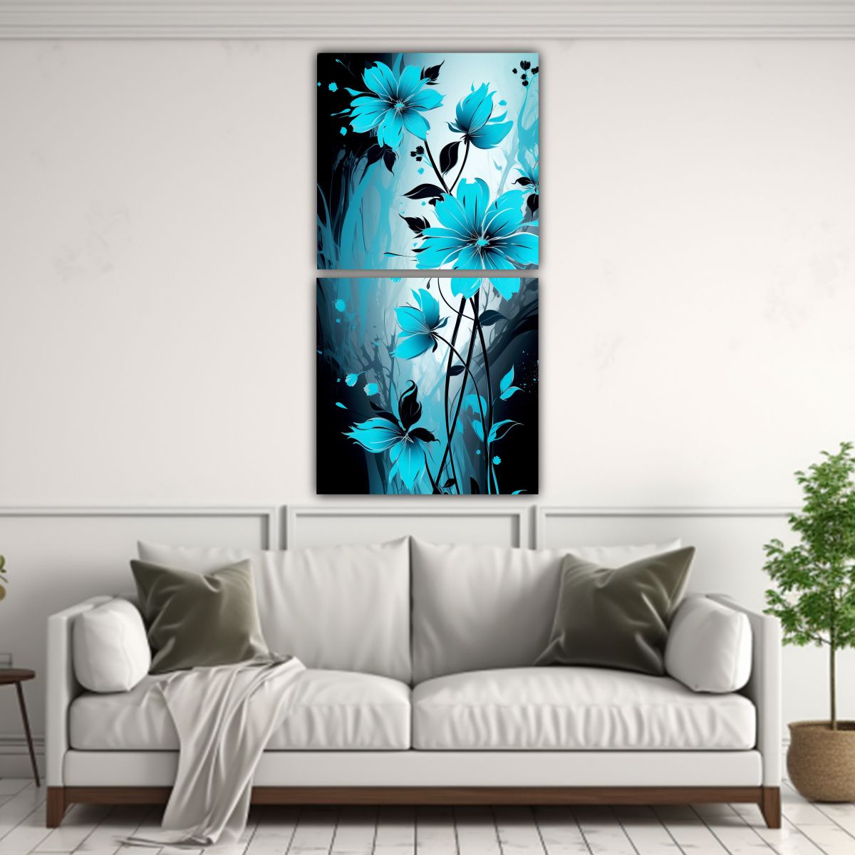 GENERICO - Dos Telas En Bastidor Decoración Dormitorio 40x80 Cm