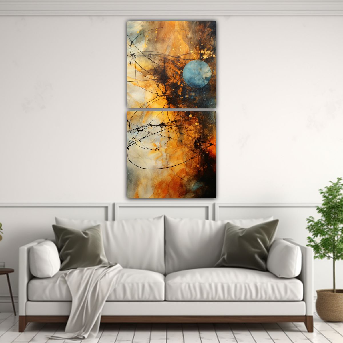 GENERICO - Pintura Decorativa Abstracta Llena De Misterio E 60x120 Cm