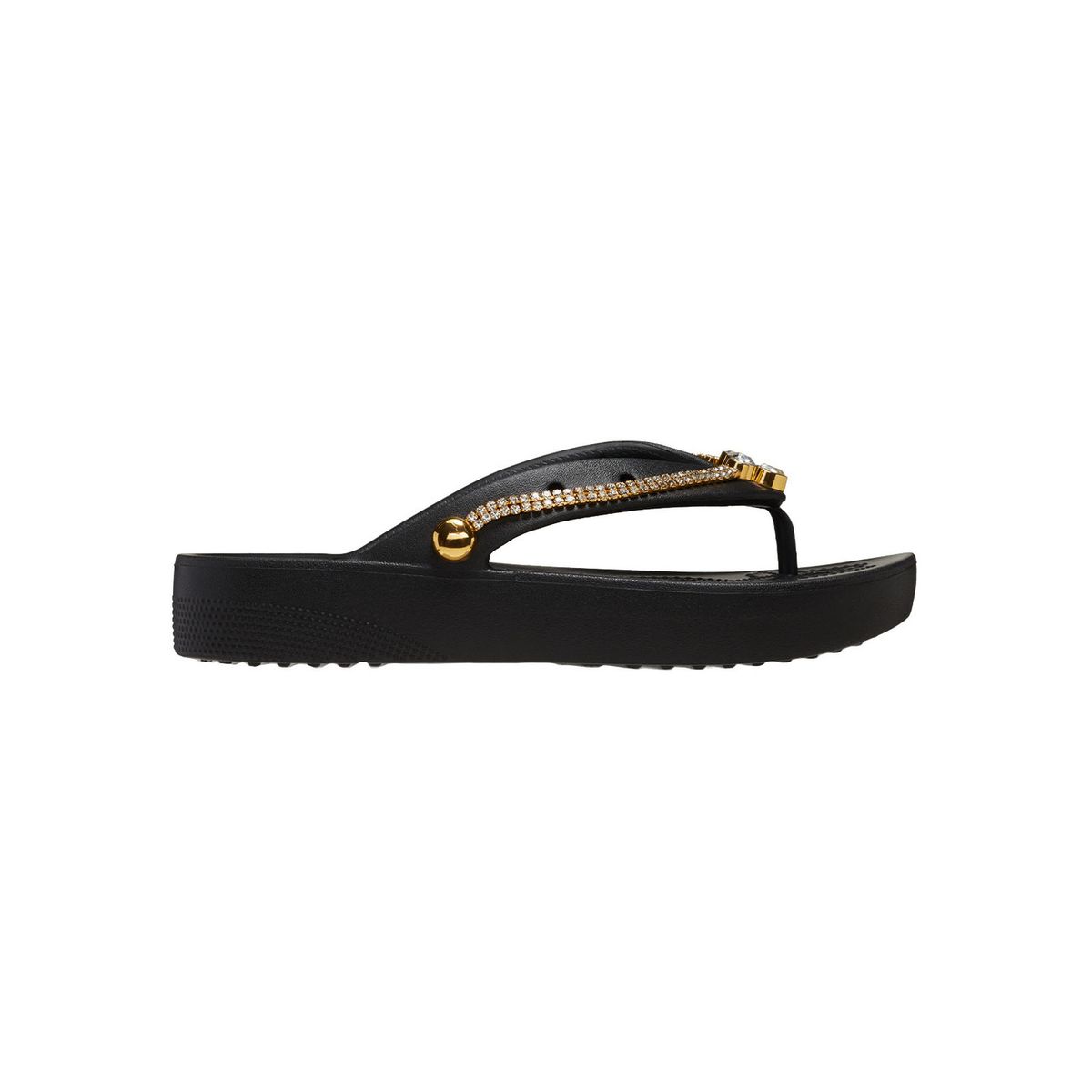 CROCS - Sandalia Crocs Mujer Plataforma Tiara Negro Cadena CROCS