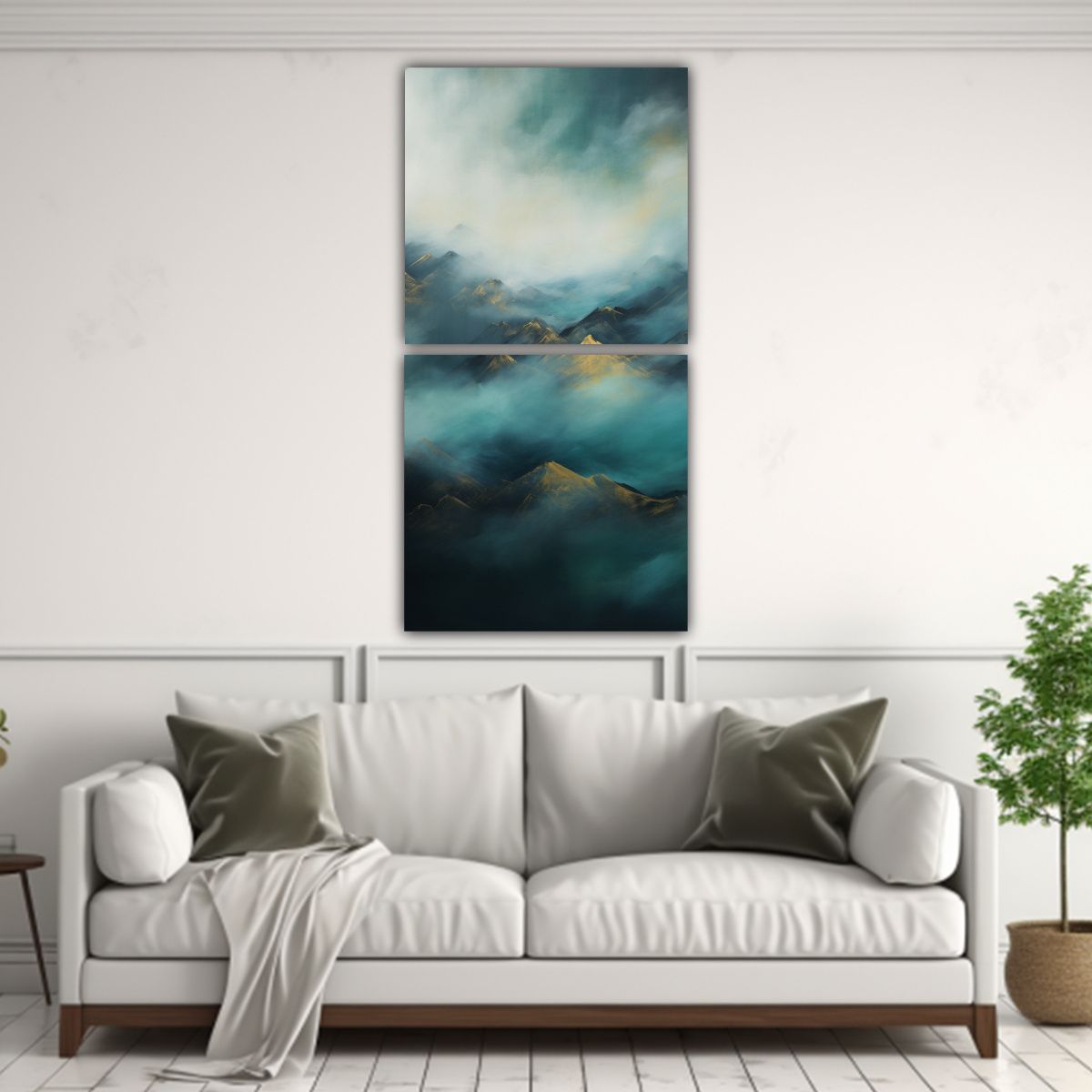 GENERICO - Pinturas Decorativas Con Escena De Montaña 20x40 Cm