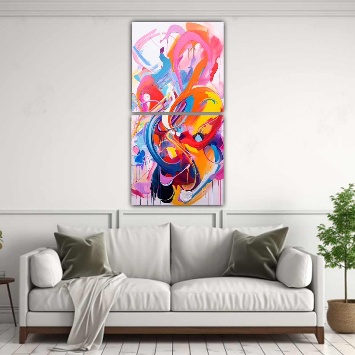 GENERICO - Pinturas Decorativas De Interpretación Abstracta 20x40 Cm