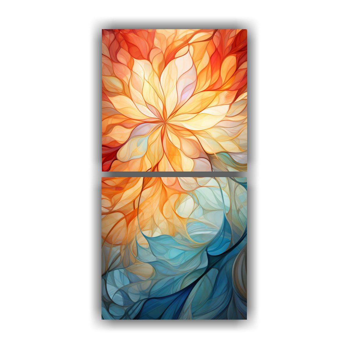 GENERICO - Conjunto 2 Lienzos Estilo Galería Con Diseños 30x60 Cm