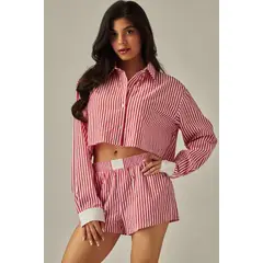 VRUSSO - Conjunto Casual A Rayas Algodón