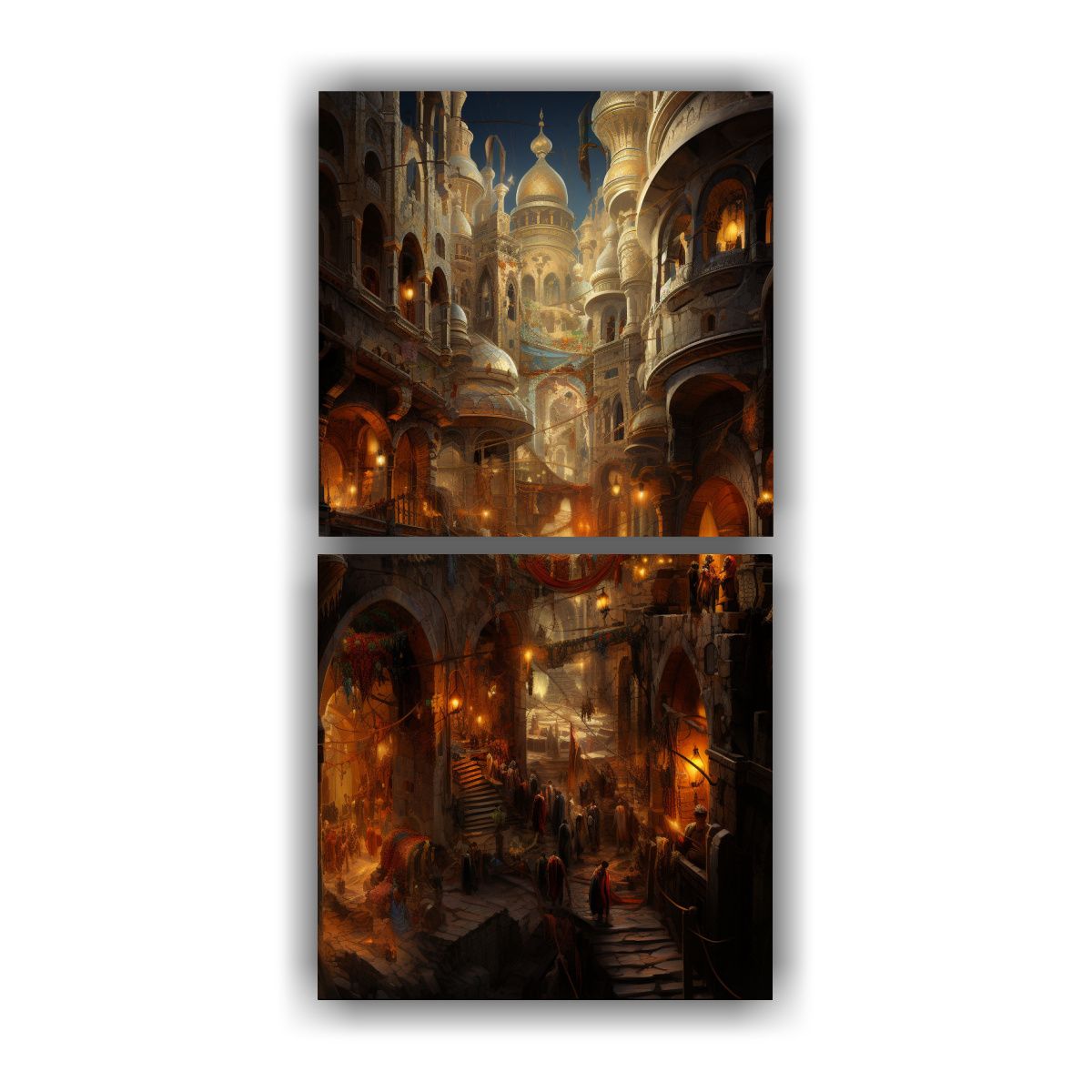 GENERICO - Pinturas Abstractas Minimalistas En Bastidores 20x40 Cm