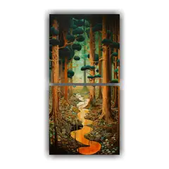 GENERICO - Lienzos Decoración Espacio Abstracto Viaje Por 60x120 Cm