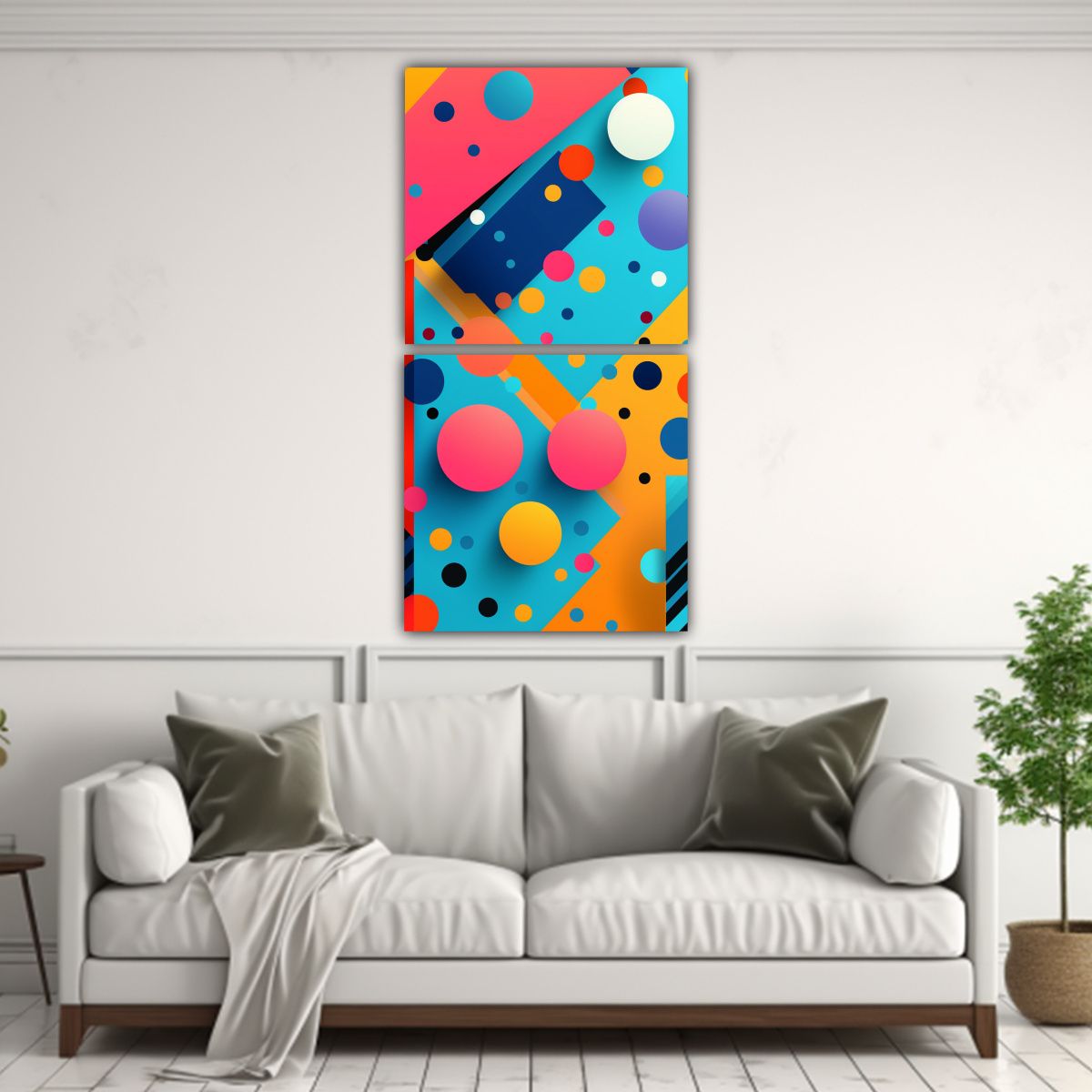 GENERICO - Pinturas Decorativas Abstractas Estilo Popart A 20x40 Cm