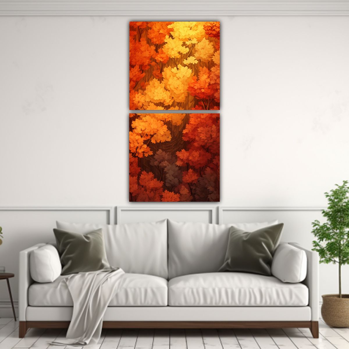 GENERICO - 2 Cuadros Decorativos Arte Tela Canvas Textura 50x100 Cm