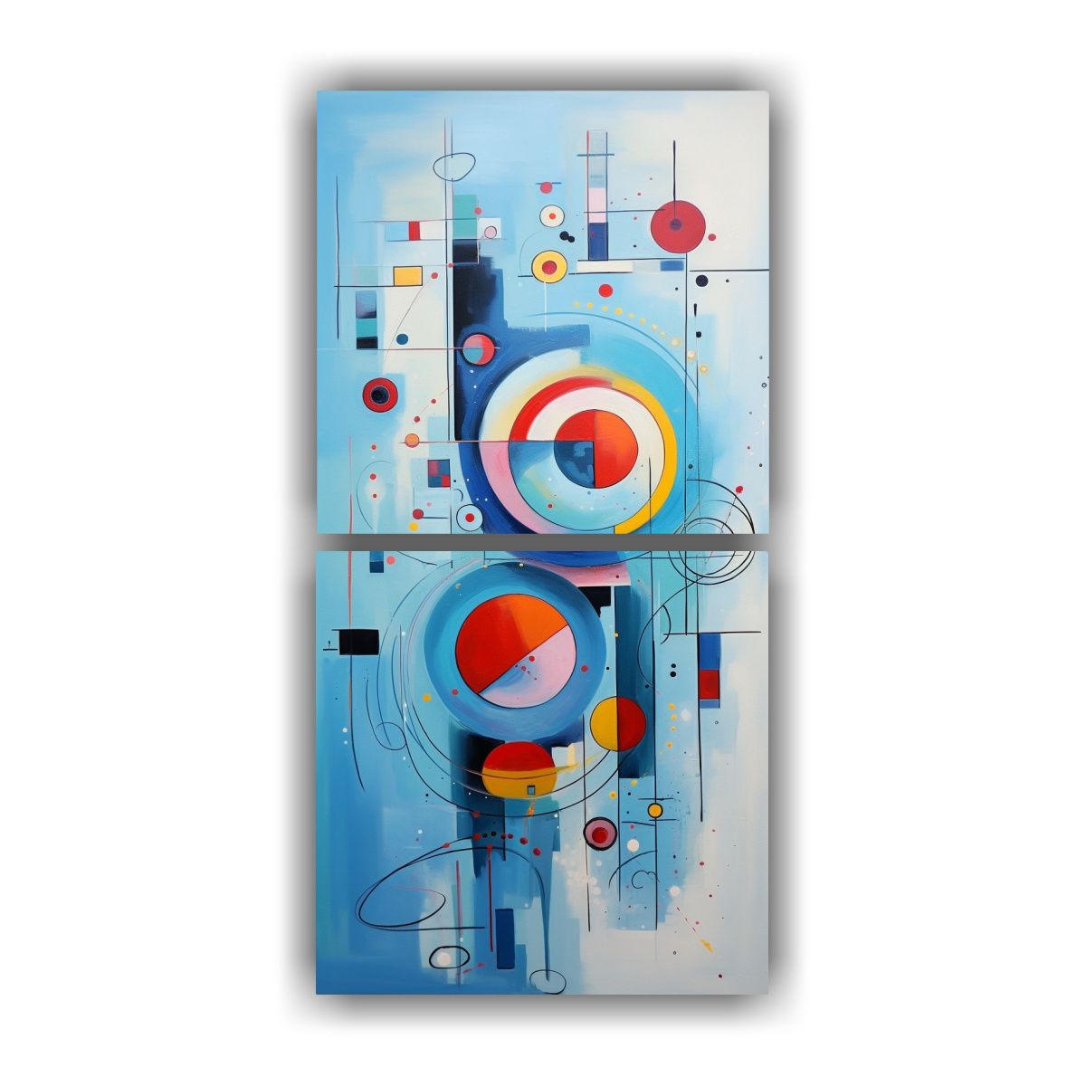 GENERICO - Pintura Abstracta Azul Adorable De Alta Calidad 50x100 Cm