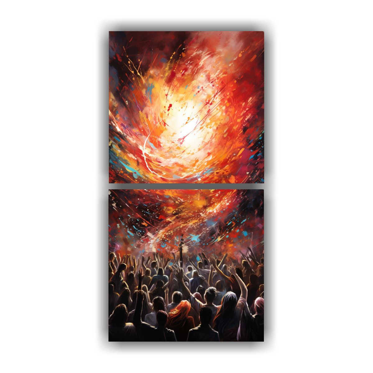 GENERICO - Pintura Decorativa Abstracta De Un Festival De 20x40 Cm