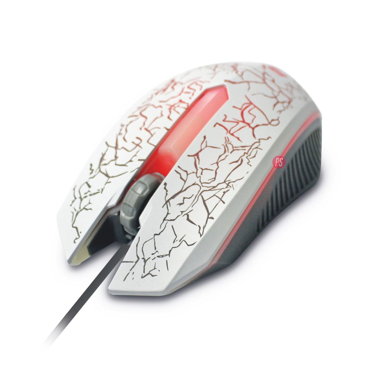 REPTILEX - Mouse Gamer Pc Usb Retroiluminado Blanco - Ps