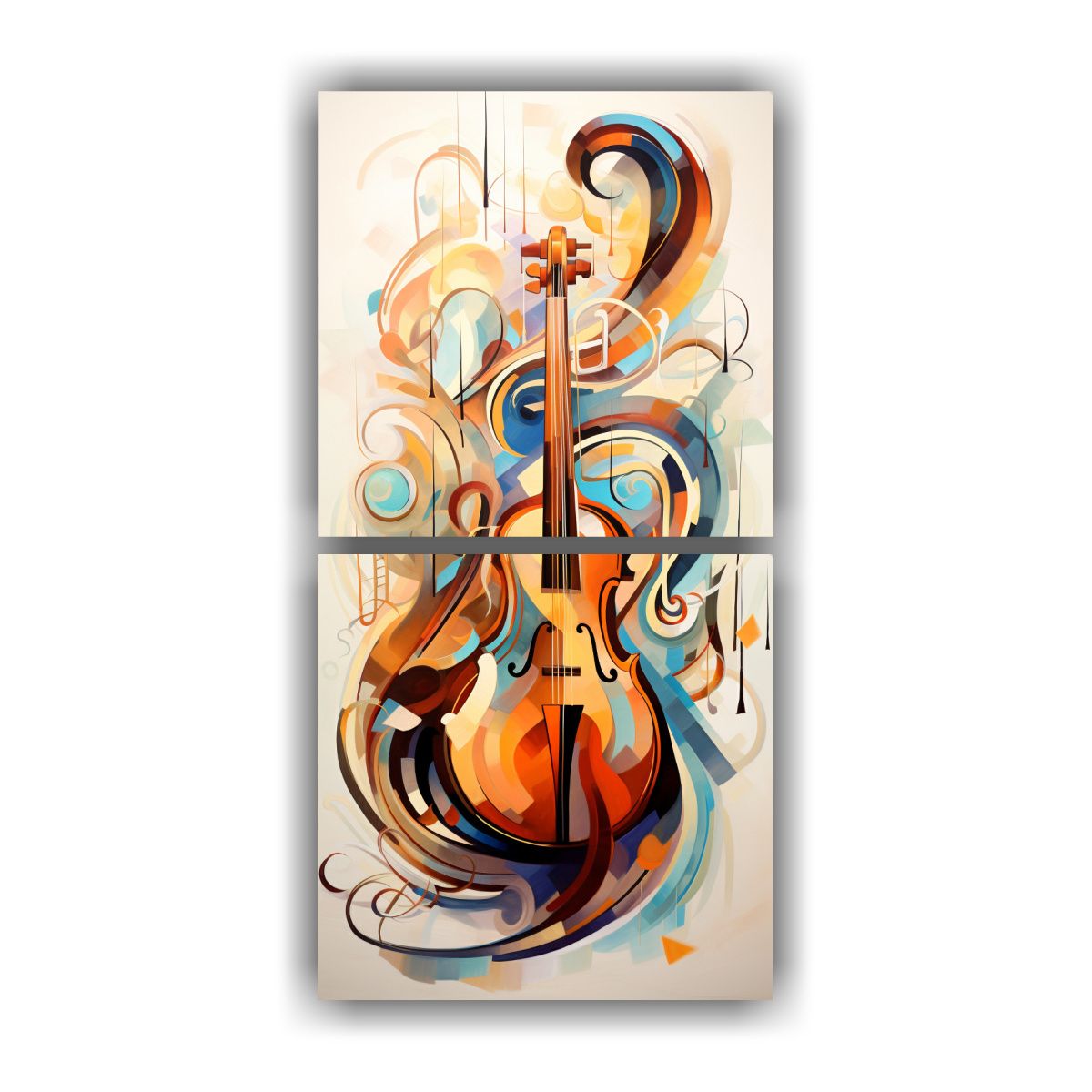 GENERICO - Composiciones Modernas Musicales Notas Fluyendo 30x60 Cm