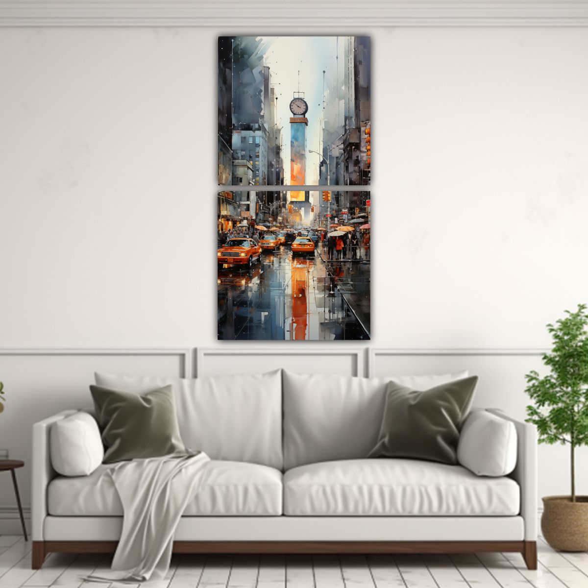 GENERICO - Pinturas De Inspiración De Baño Estilo Gris 20x40 Cm