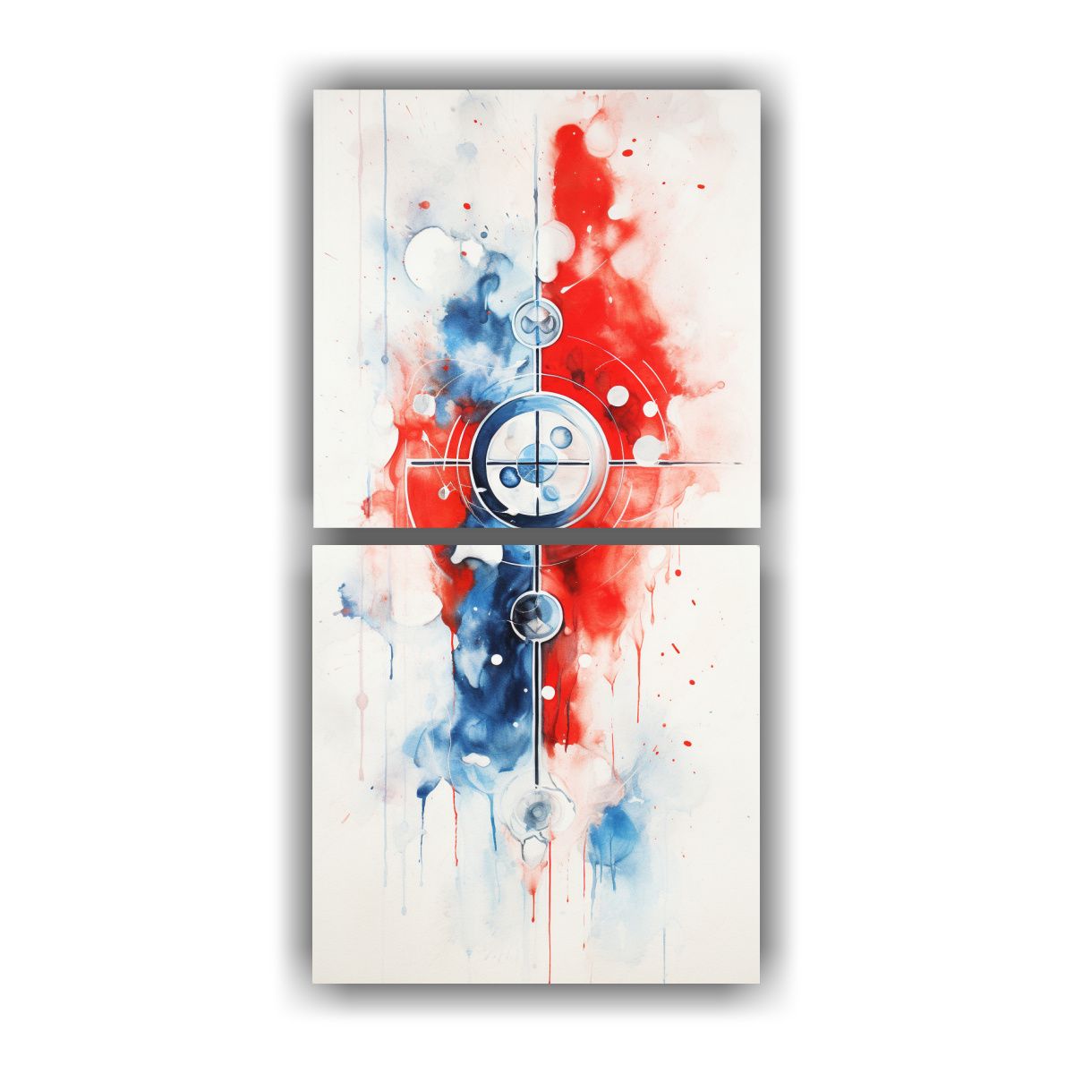 GENERICO - Pintura Abstracta De La Bandera Noruega Intensa 20x40 Cm