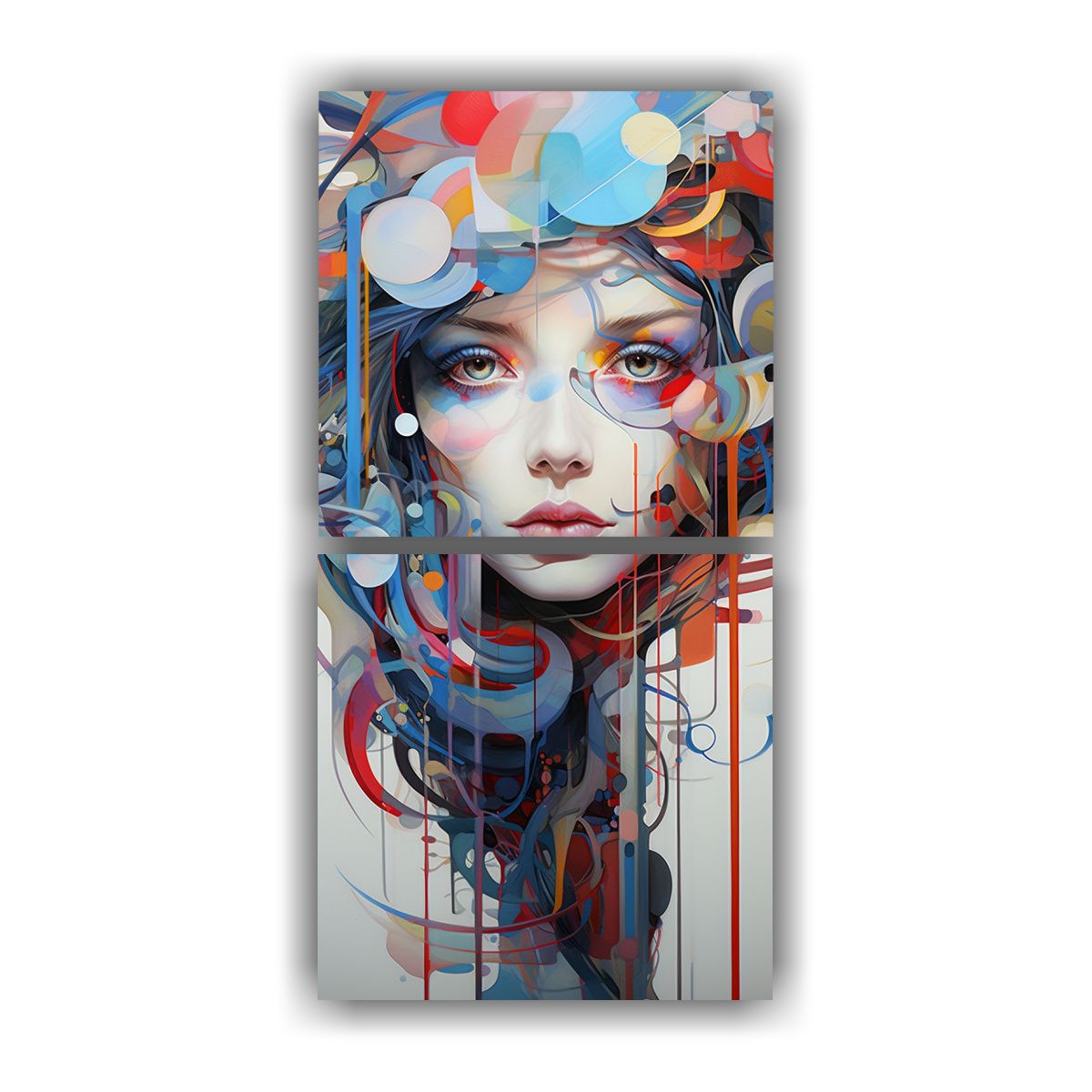 GENERICO - Pinturas Decorativas De Caras Abstractas Con 50x100 Cm