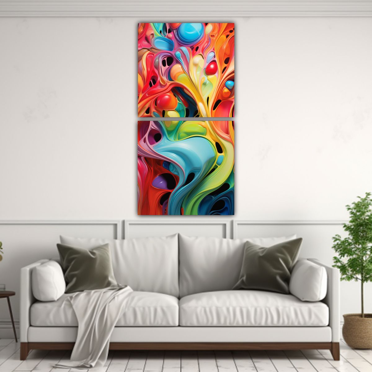 GENERICO - Pinturas Decorativas Vintage De Dos Artes Con 30x60 Cm