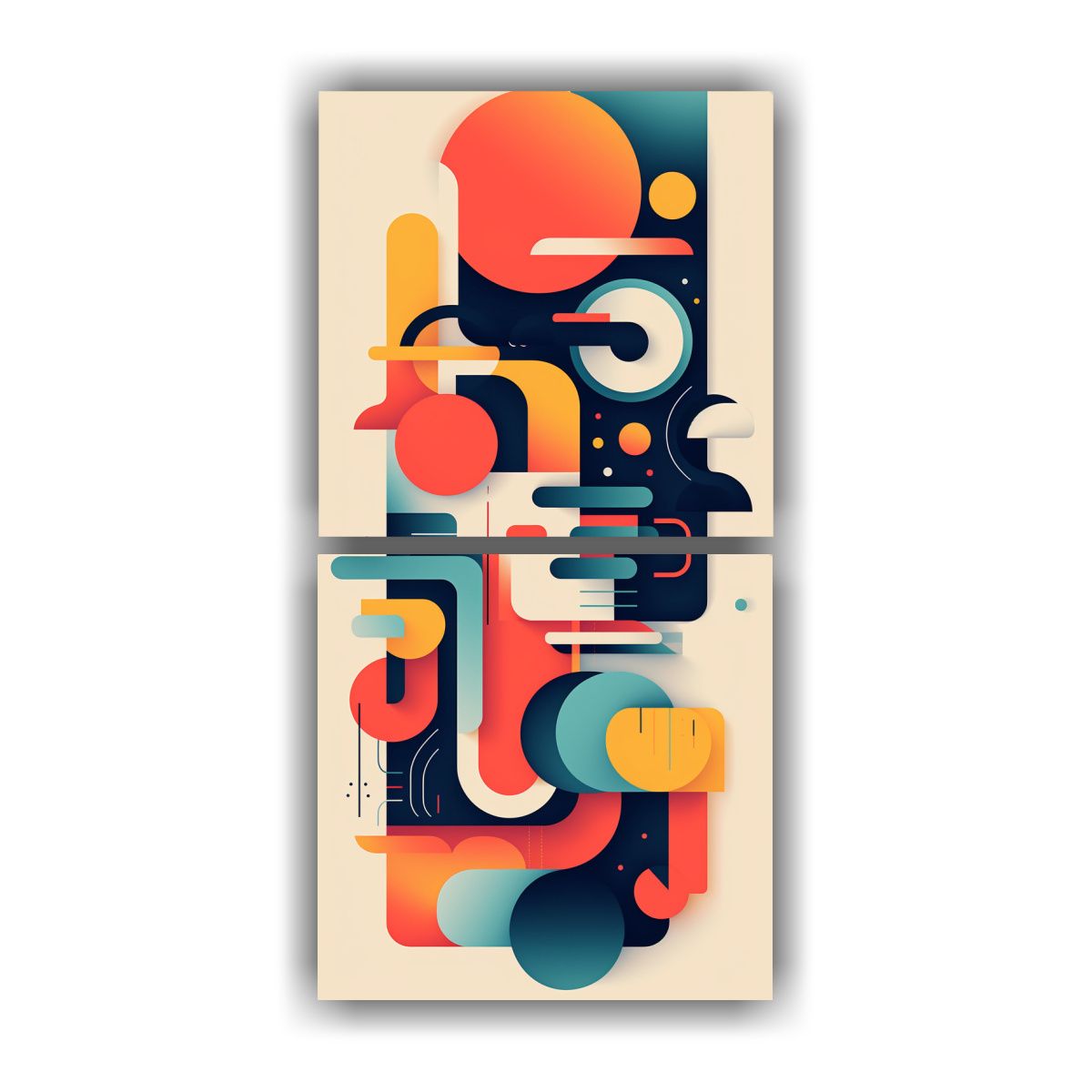 GENERICO - Lienzos Abstractos Que Celebran La Versatilidad 20x40 Cm