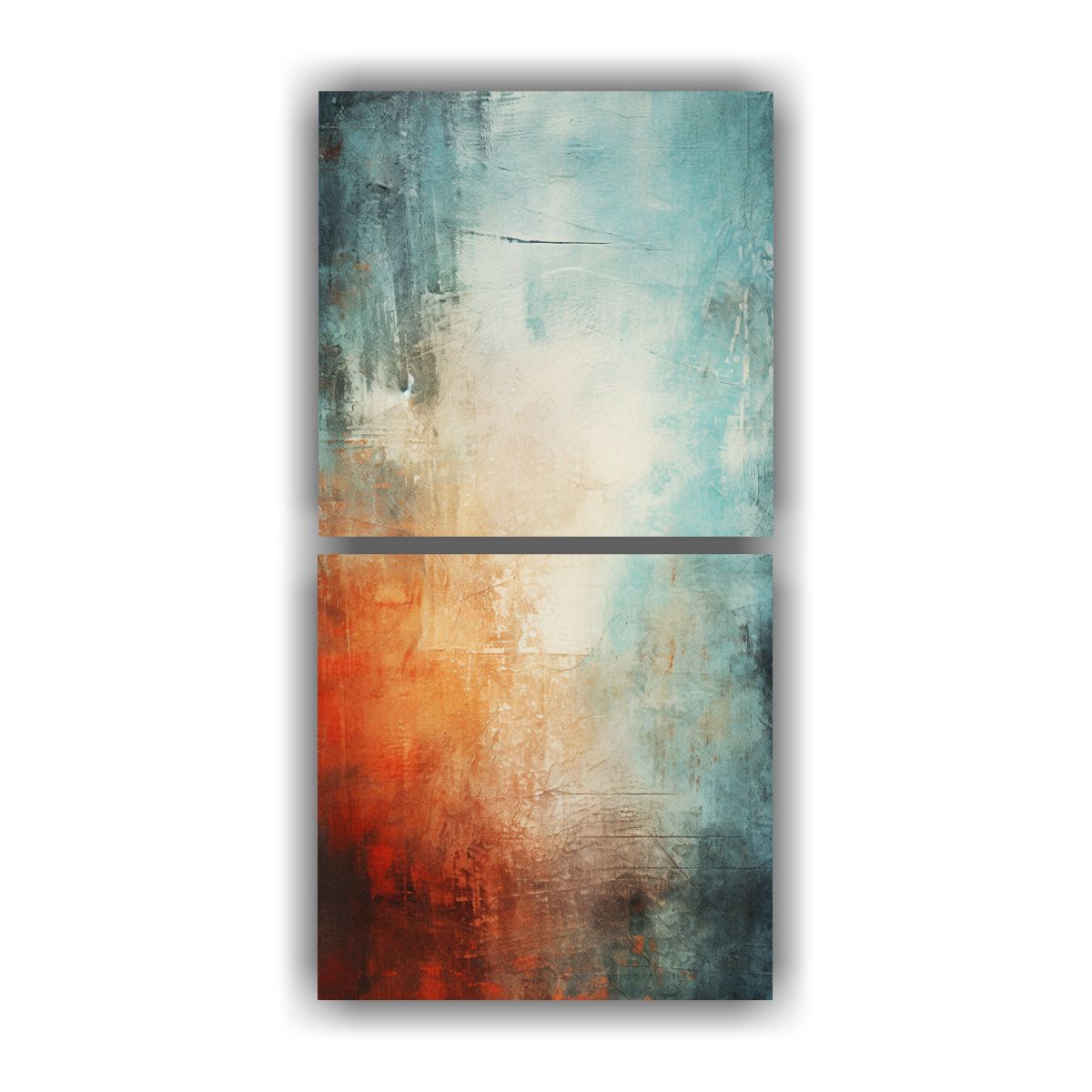 GENERICO - Cuadros Acuarela Obra Maestra Grunge Abstracto 40x80 Cm