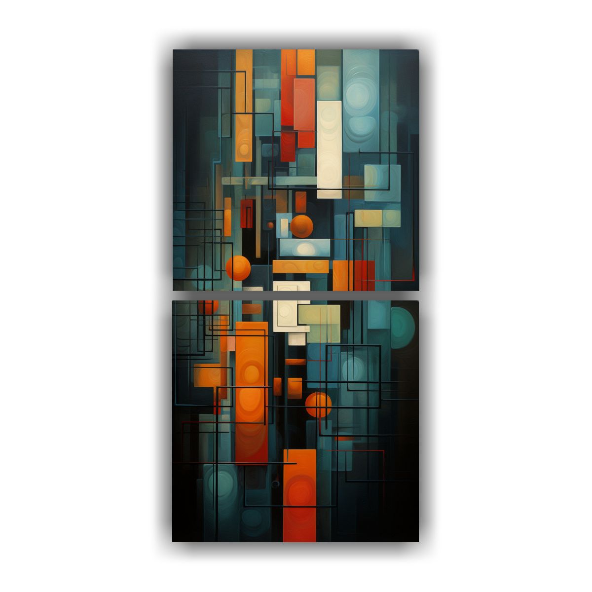 GENERICO - Cuadros Decorativos Abstractos Con Movimiento Y 30x60 Cm