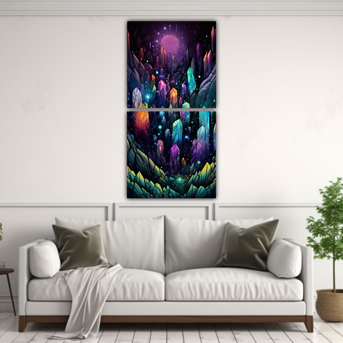 GENERICO - Pinturas Abstracción Clasico Con Piedras 50x100 Cm