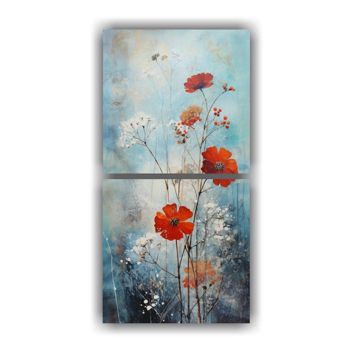 GENERICO - Pinturas Mixtas Temáticas De Invierno Con 20x40 Cm