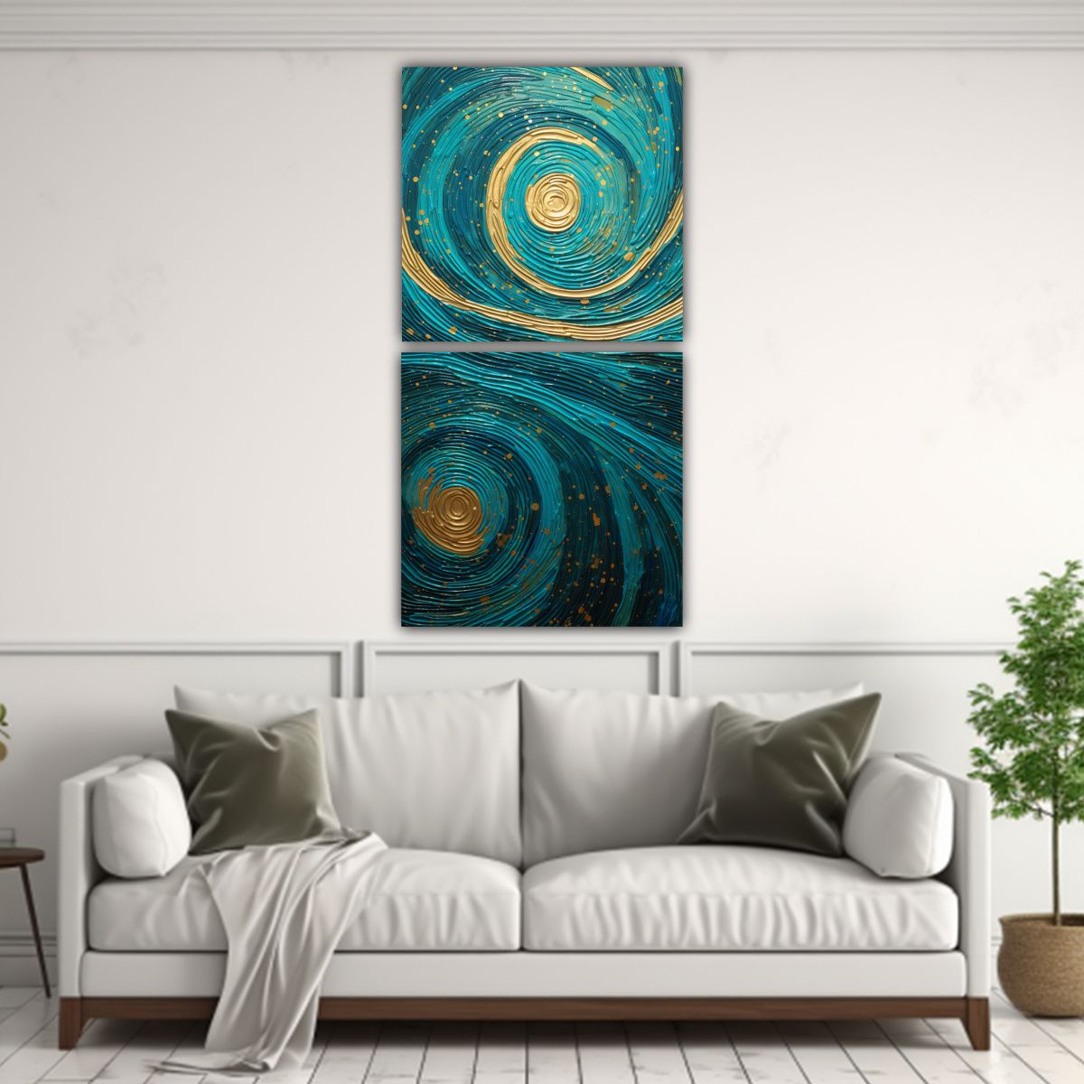 GENERICO - Cuadros De Visión Luminosa En Estilo Puntillista 60x120 Cm