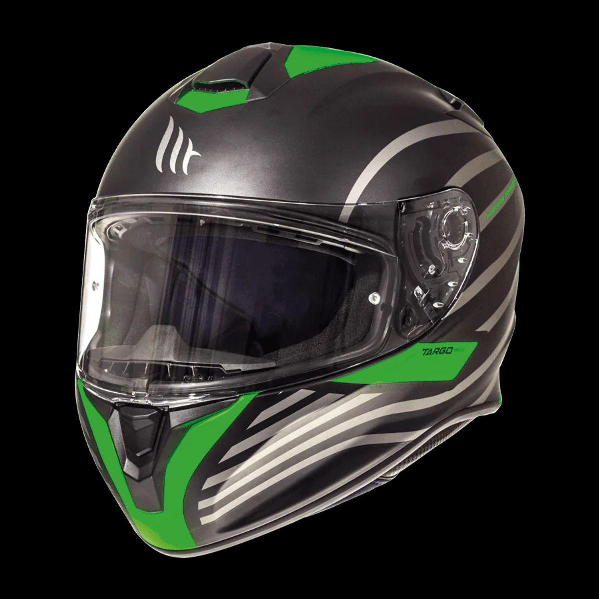 MT - Casco Para Moto MT Targo Dopler Verde Fluor Matte Mate