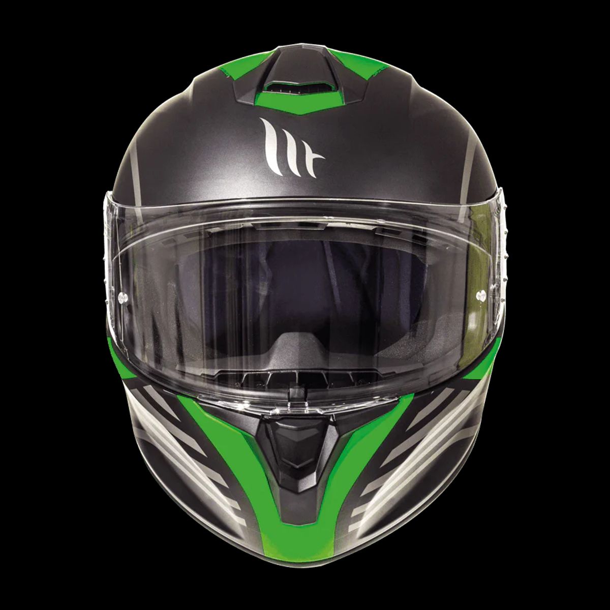 MT - Casco Para Moto MT Targo Dopler Verde Fluor Matte Mate