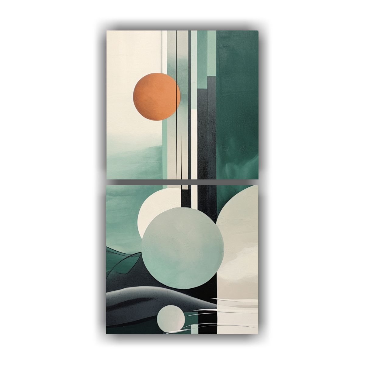 GENERICO - Lienzos Acuarela Protagonismo Abstracto En Tonos 60x120 Cm