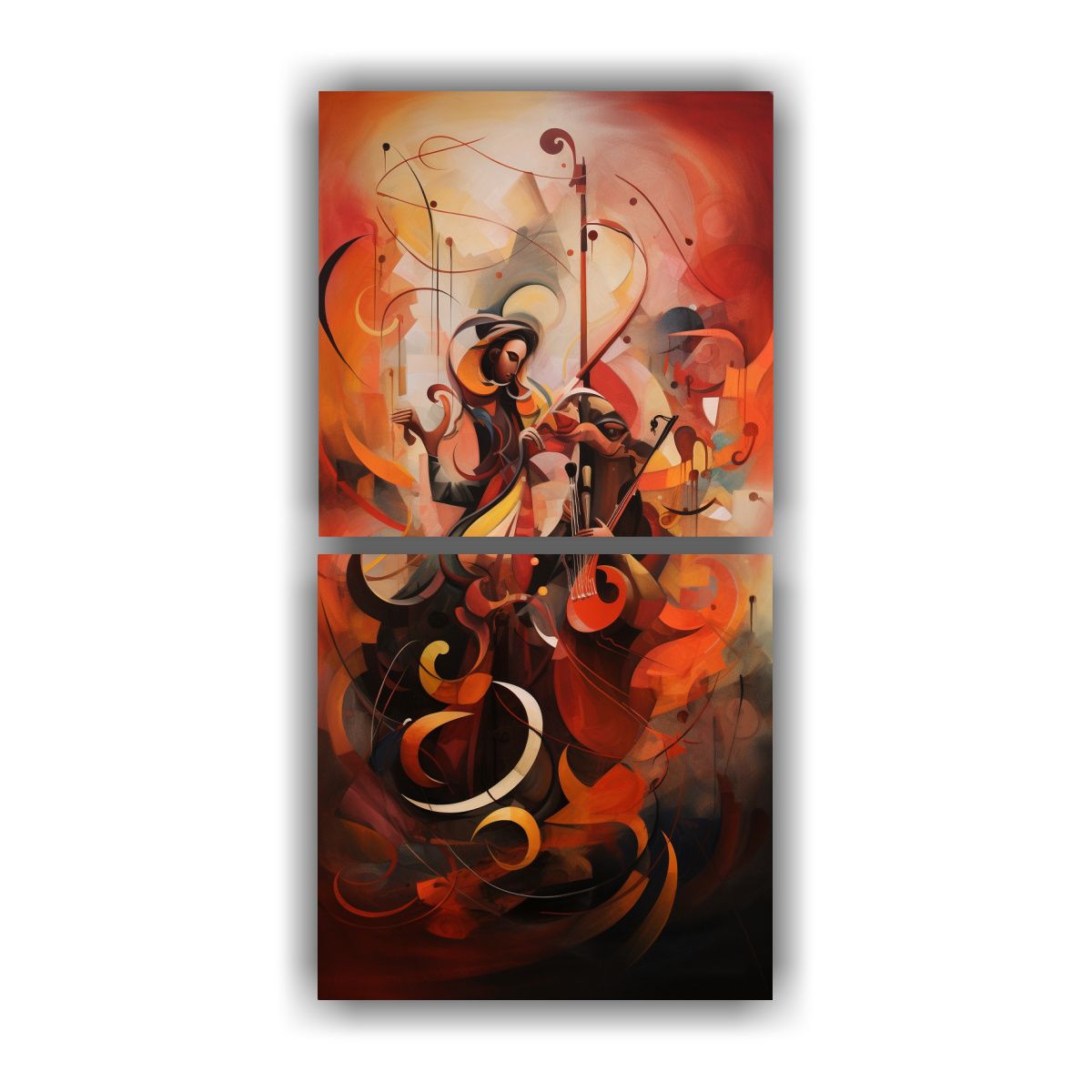 GENERICO - Cuadro Abstracto Inspirado En La Abstracción Del 50x100 Cm