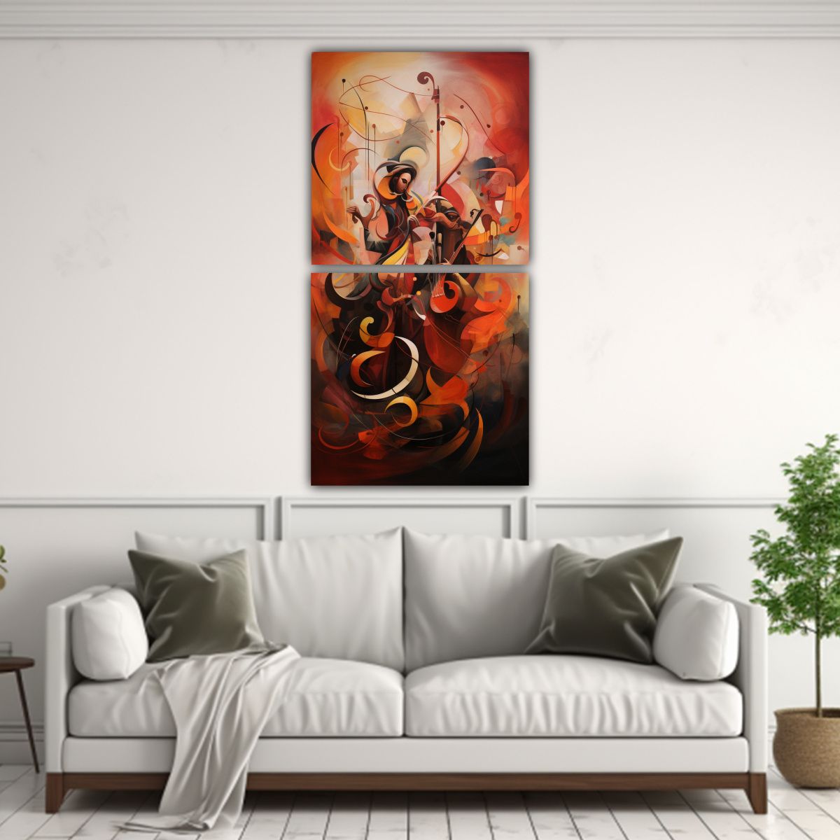 GENERICO - Cuadro Abstracto Inspirado En La Abstracción Del 50x100 Cm