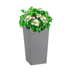 GENERICO - Macetero 30x22x57 cm gris Casa VIVA