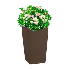 GENERICO - Macetero 30x22x57 cm marrón Casa VIVA