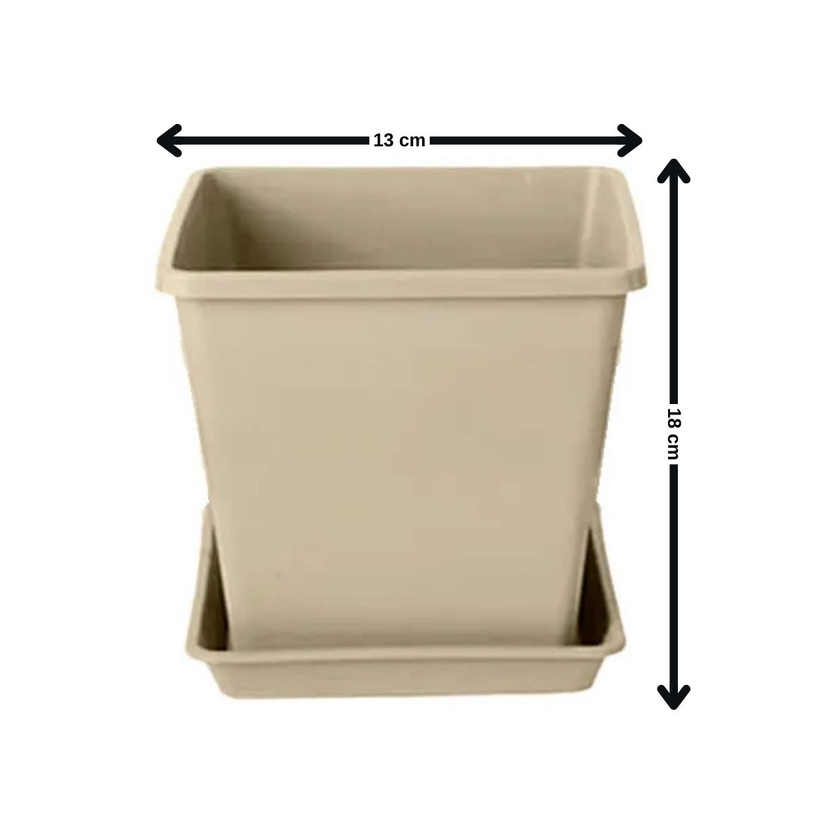 GENERICO - Macetero 13x18 cm beige Casa VIVA