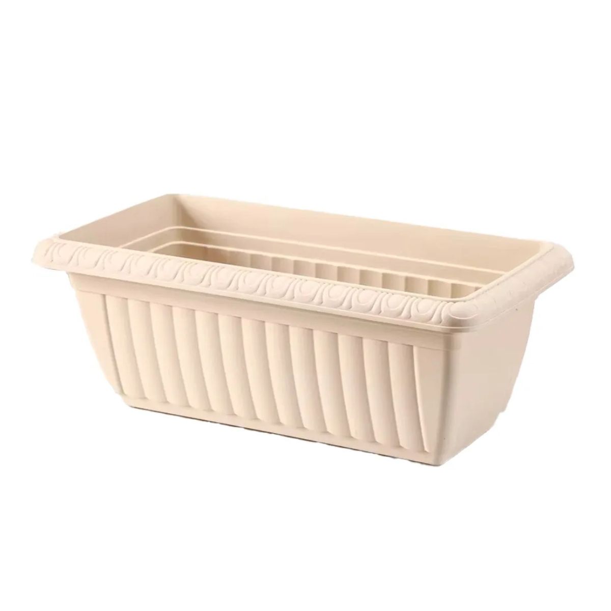 GENERICO - Macetero rectangular 55x24 cm beige Casa VIVA