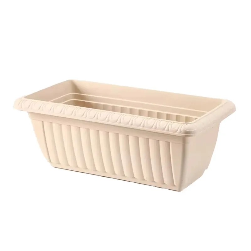 GENERICO - Macetero rectangular 55x24 cm beige Casa VIVA