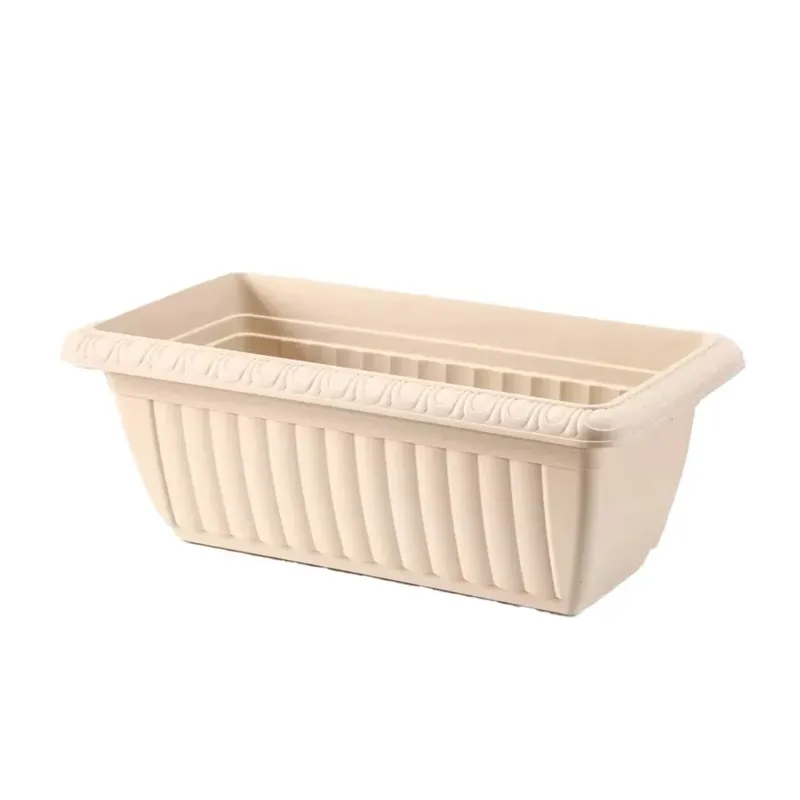 GENERICO - Macetero rectangular 37x20 cm beige Casa VIVA