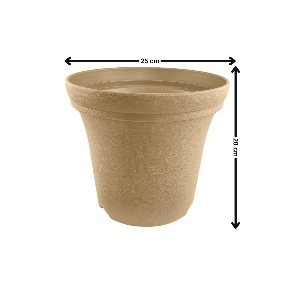 GENERICO - Macetero 25x20 cm Beige Casa VIVA