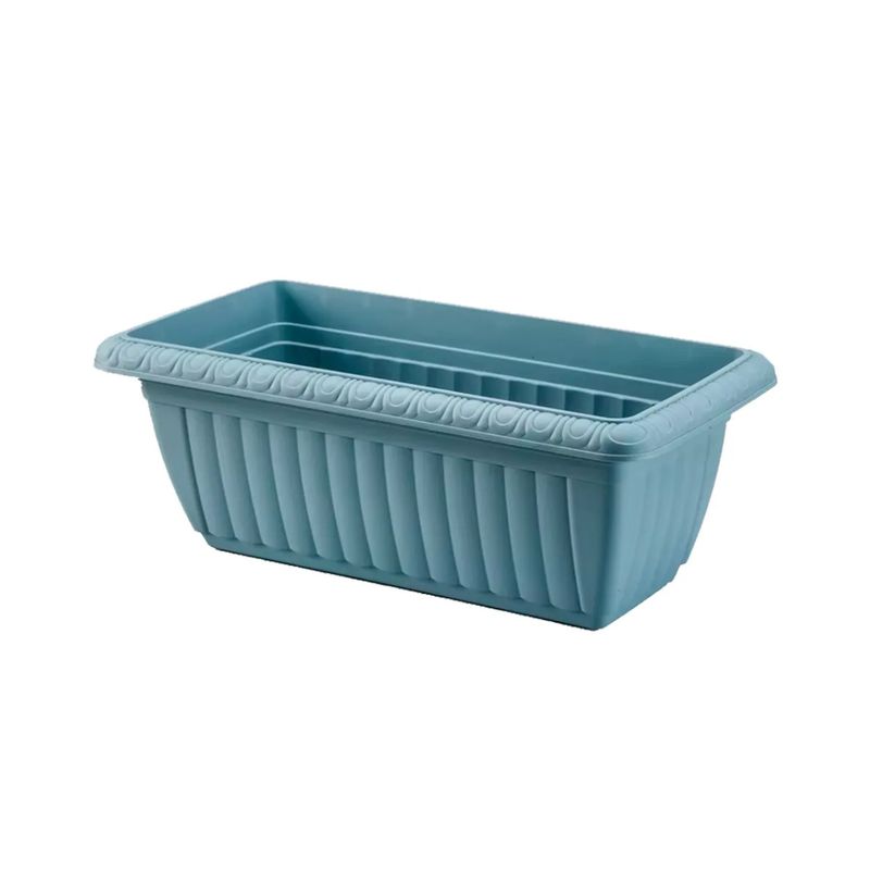 GENERICO - Macetero rectangular 55x24 cm azul Casa VIVA