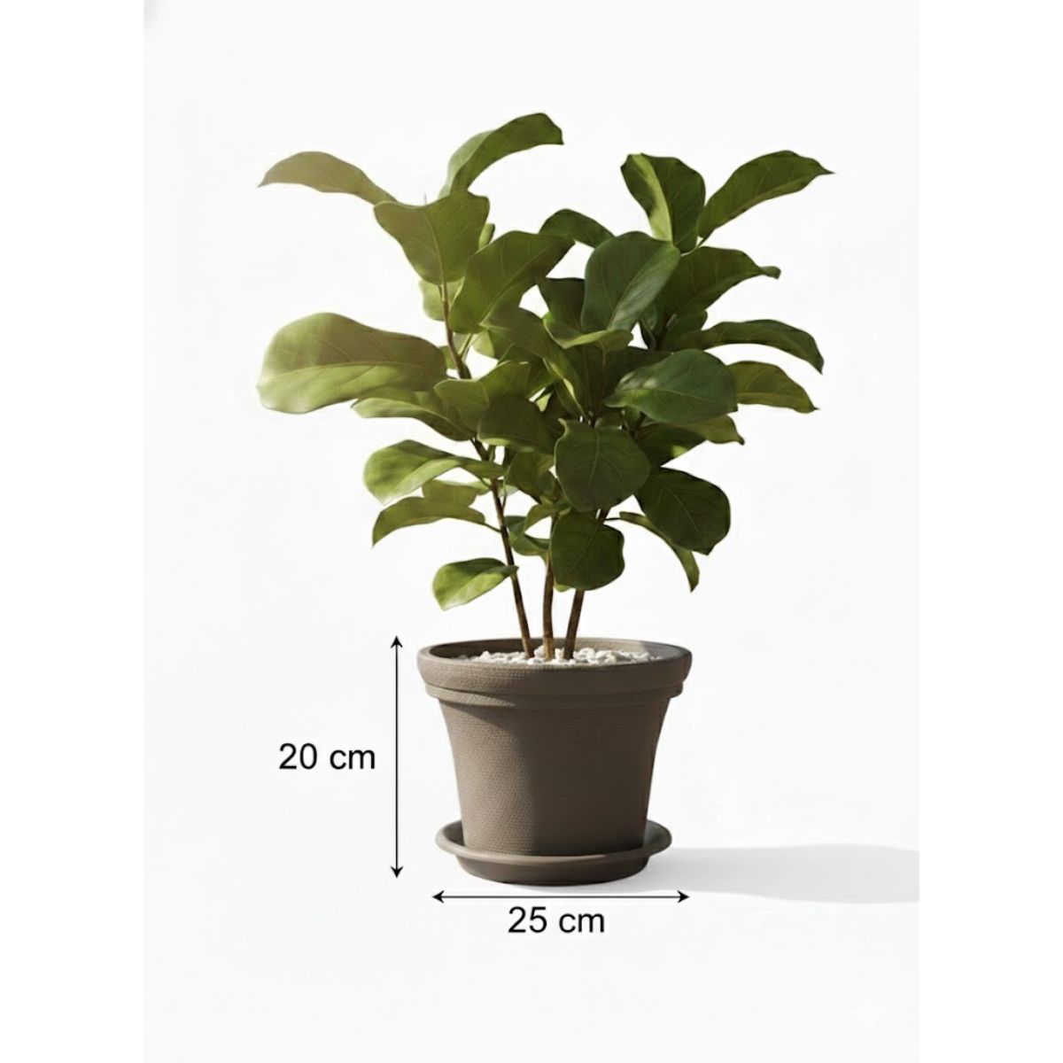 GENERICO - Macetero 25x20 cm Gris Casa VIVA