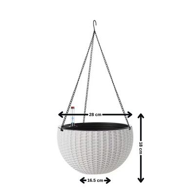 Imagen 2 del producto Macetero 28x16x18 cm colgante blanco Casa VIVA