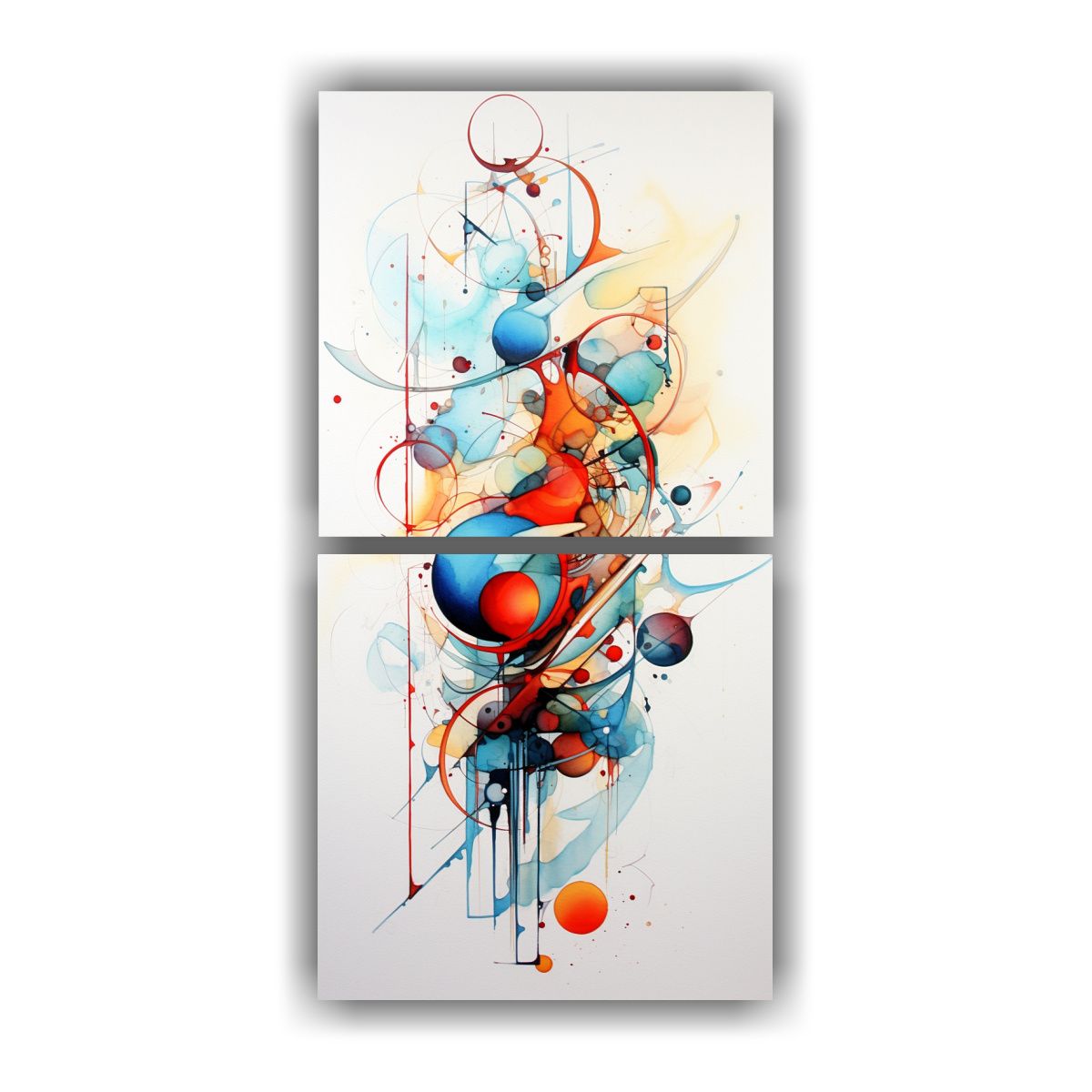 GENERICO - Set 2 Lienzos Inspirador Época Cuadros 50x100 Cm