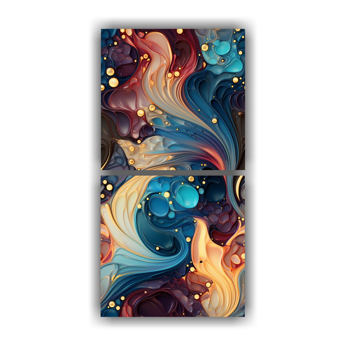 GENERICO - Cuadro Tema Baño Líquidos En Espiral Llenando 20x40 Cm