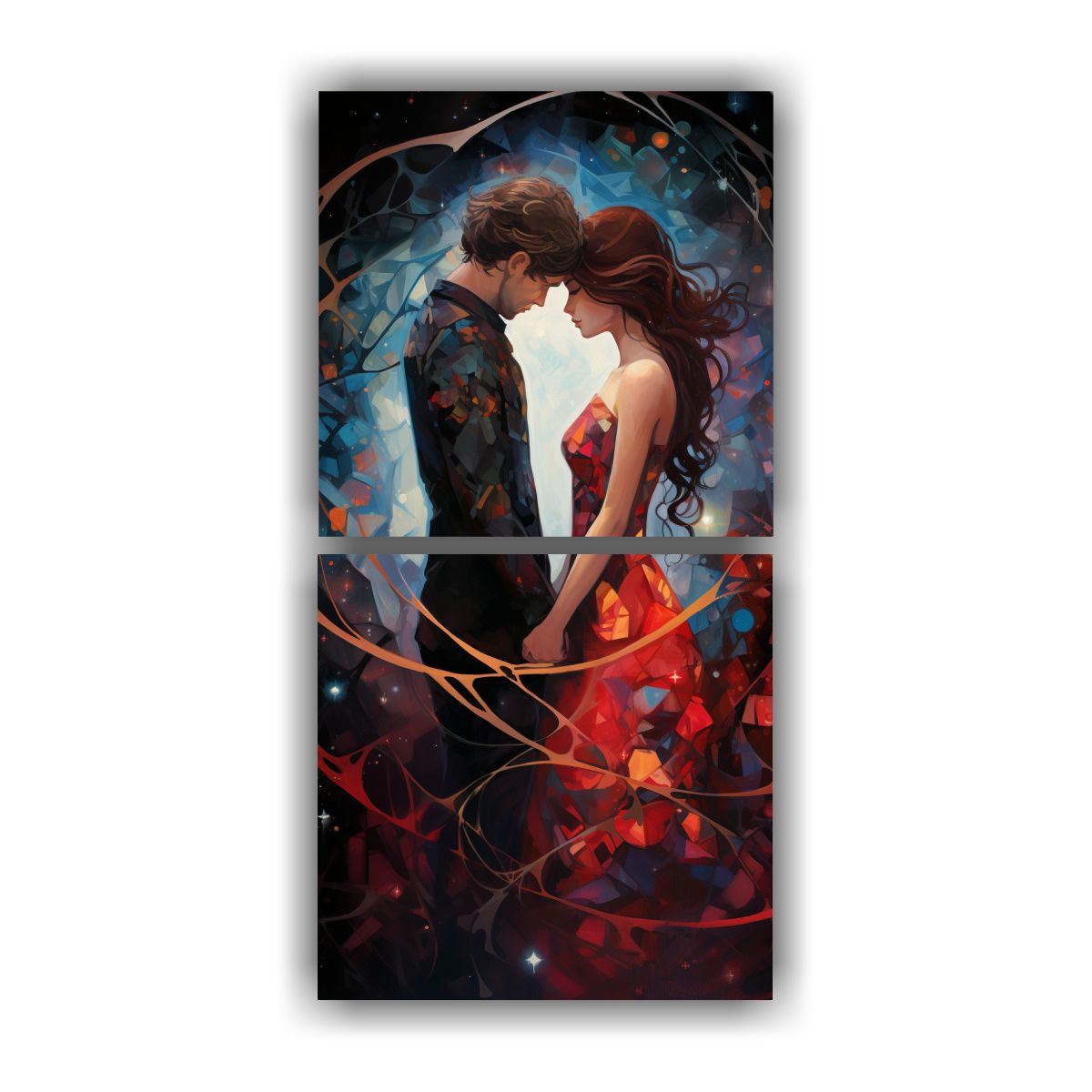 GENERICO - Lienzos Decorativos Intertwined Abstract Fates Of 30x60 Cm