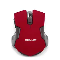 DBLUE - Mouse Óptico Inalámbrico Diseño Color Rojo - Ps