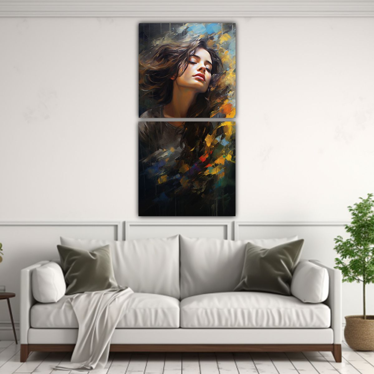 GENERICO - Pinturas Decorativas Dos Canvas Vanguardia Efecto 20x40 Cm