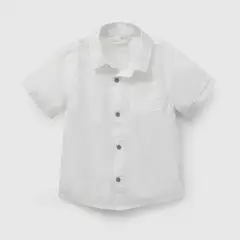 COLLOKY - Camisa Blanca De Niño Infantil talla 3/6 M a 24m/36 M