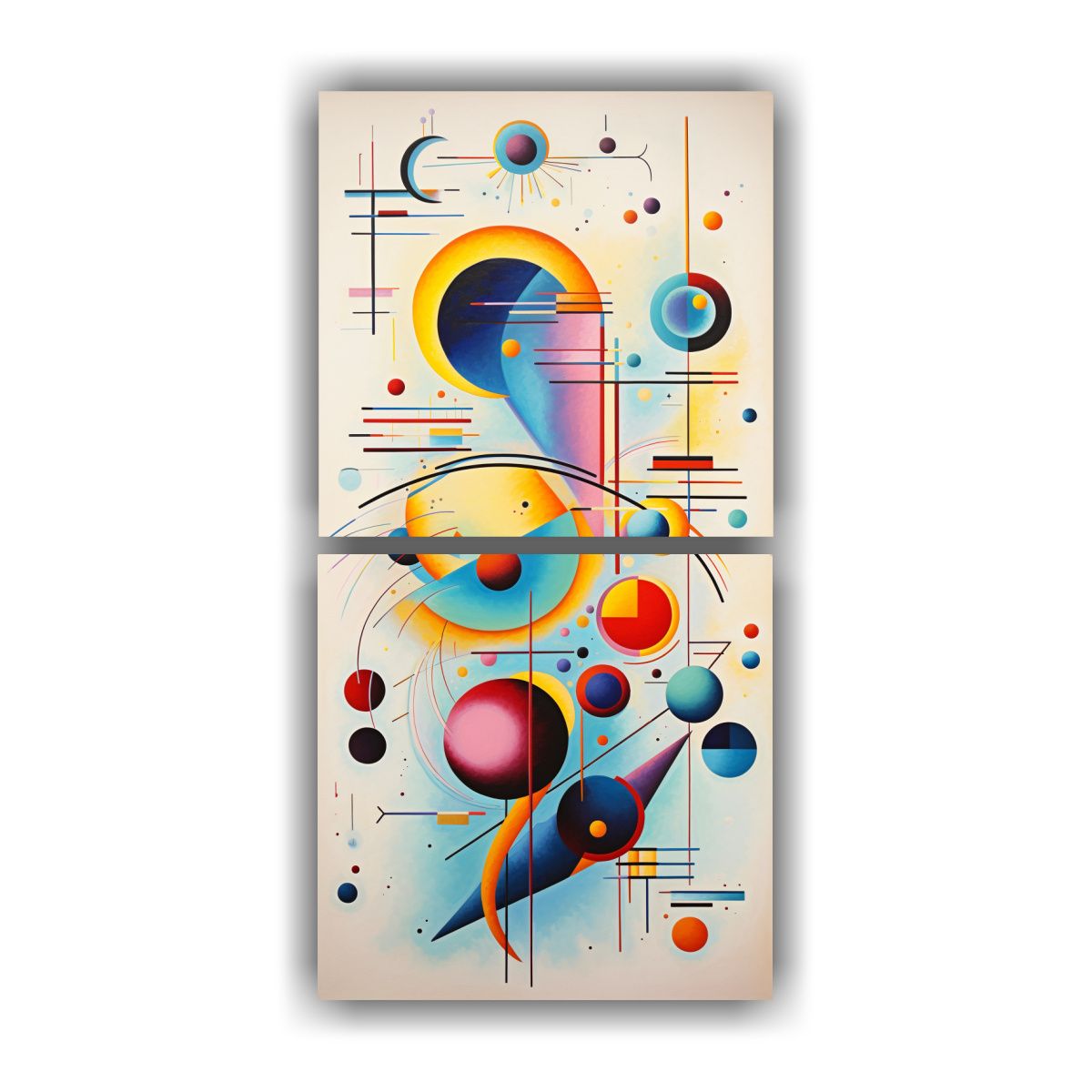 GENERICO - Conjunto De Telas En Bastidor Composición Para 50x100 Cm