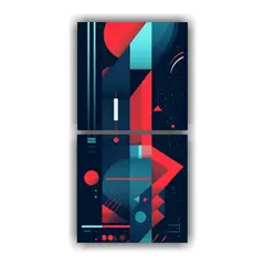 GENERICO - 2 Pinturas Decorativas De La Sala De Composición 20x40 Cm