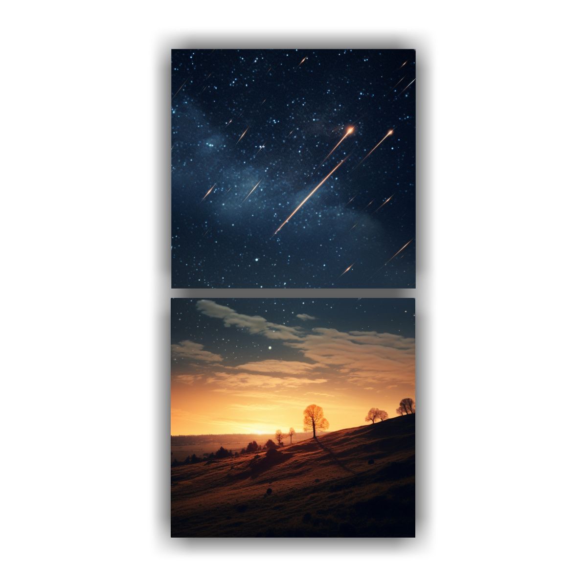 GENERICO - Lienzos Abstracción Gama De Colores Meteor Shower 40x80 Cm