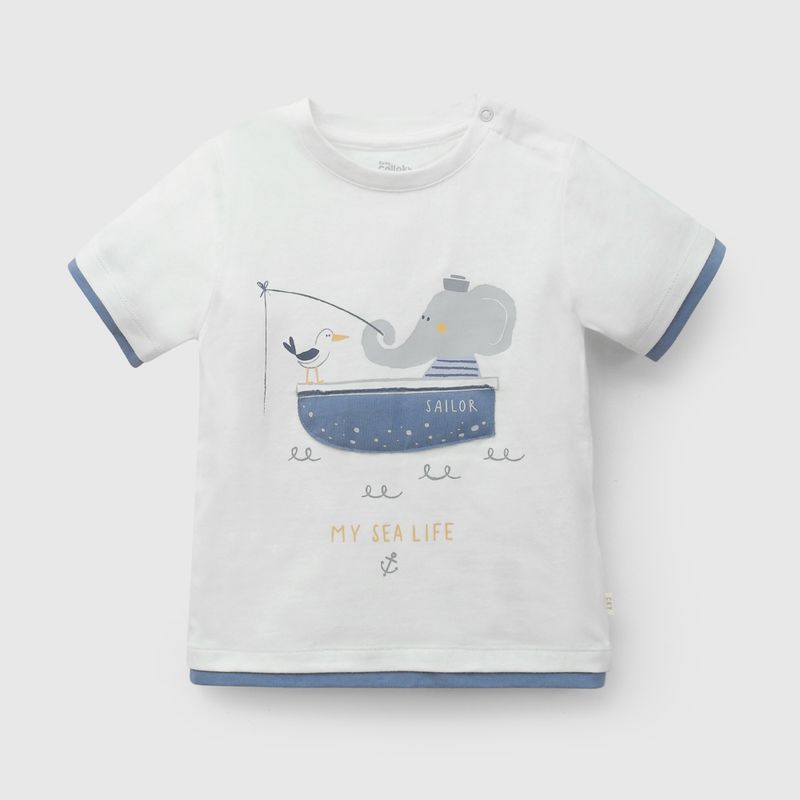 COLLOKY - Polera Bebé niño Blanco  58212 Colloky